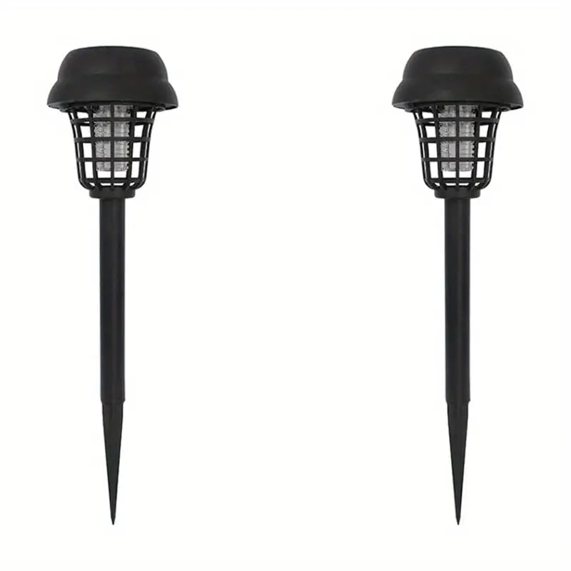 NNETM 2pcs Solar Mosquito Killer Lamp Set - Outdoor Waterproof Fly Trap & Insect Repellent