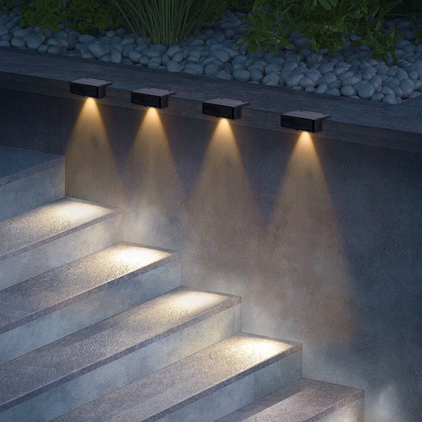 Outdoor Solar Powered Deck Lights Wall Lamp