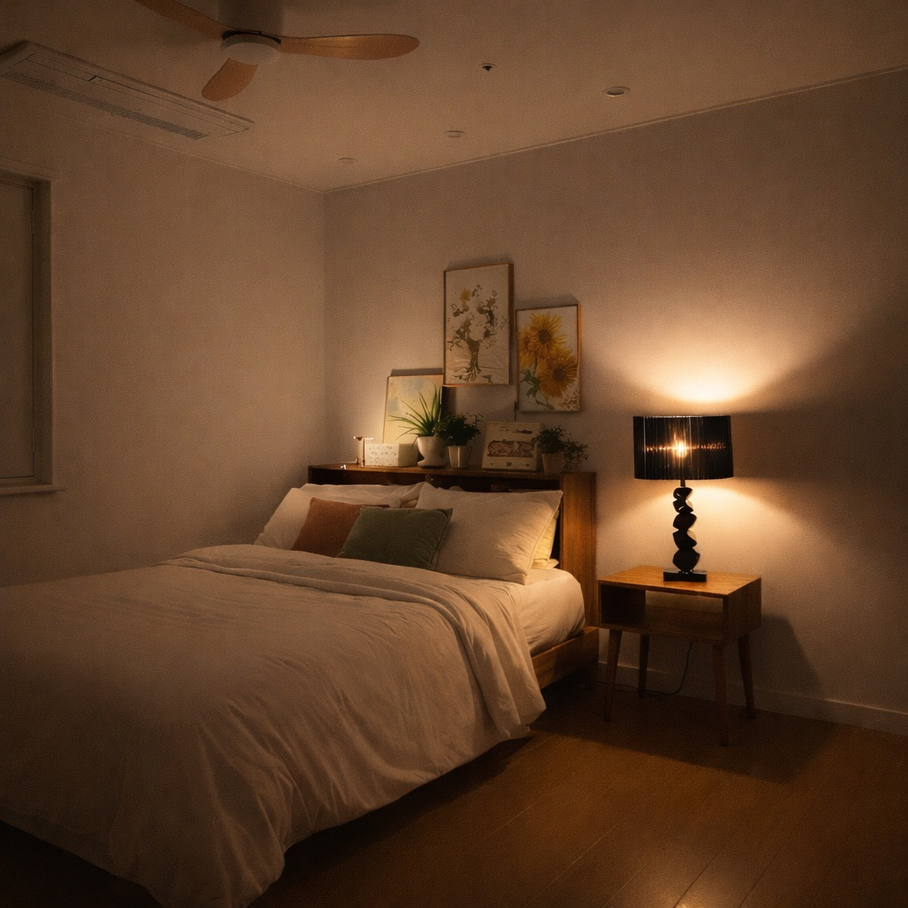 Black Table Lamp with Dark Shade LED Desk Lamp